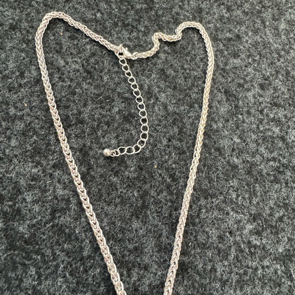 Silver Angel Pendant Necklace with Blue Gem - Picture 5 of 5